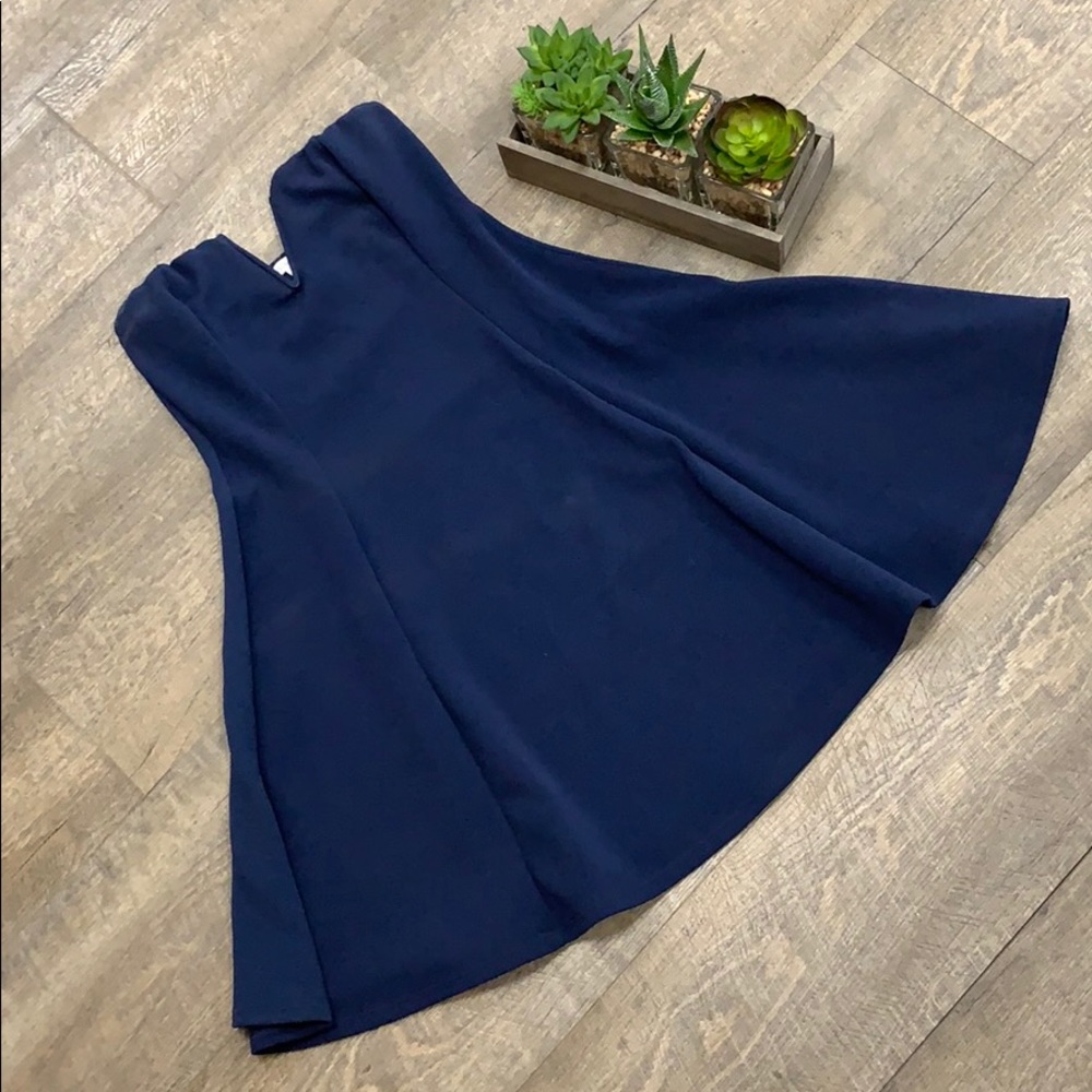 Charlotte Russe Navy Strapless Dress